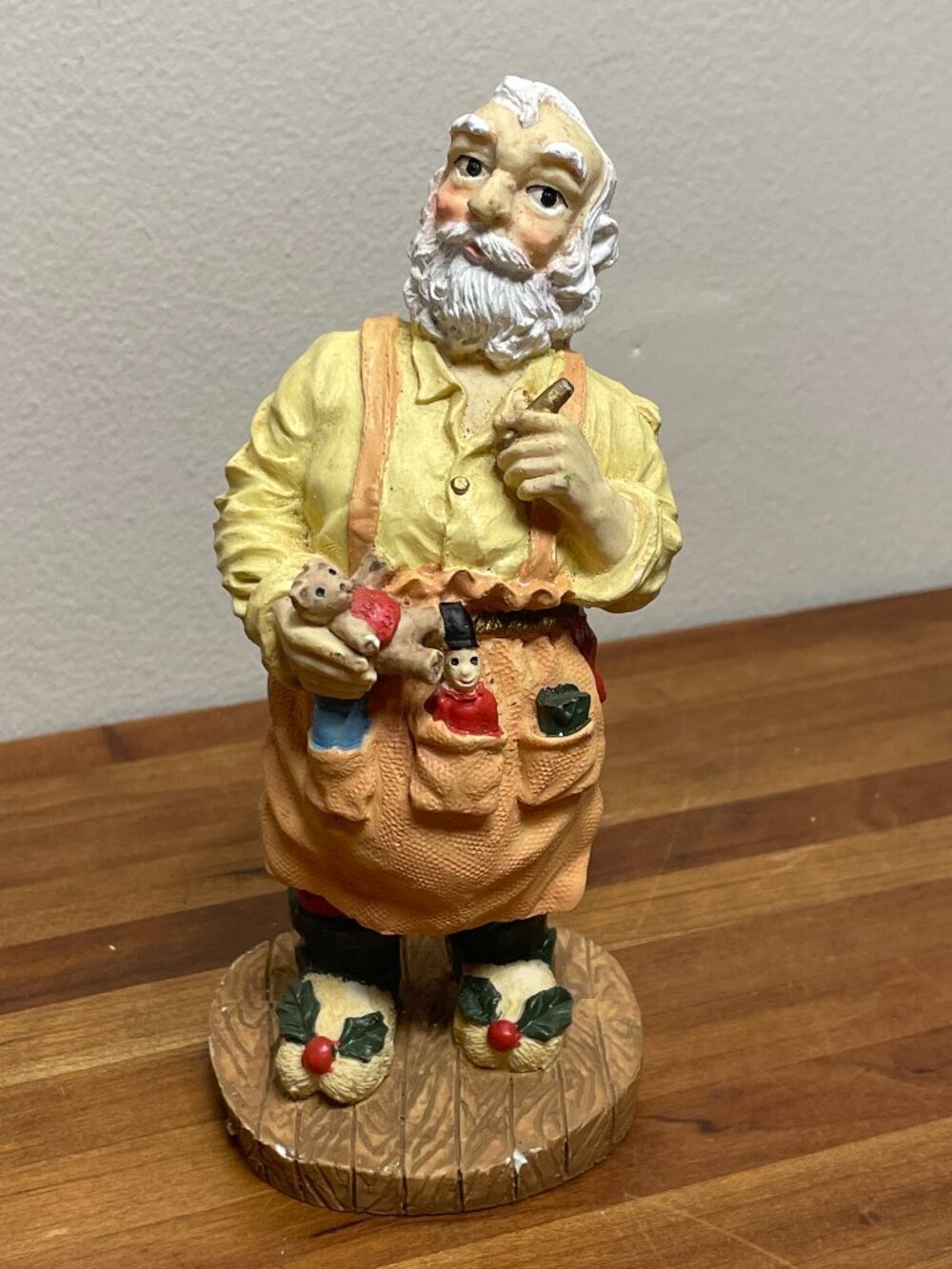 Vintage Santa in His Workshop Figurine
